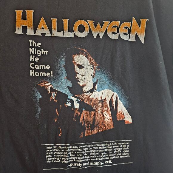 Halloween Michael Myers T-Shirt Mens 2X Black Horror Scary Movie Grunge Skater - Picture 2 of 7